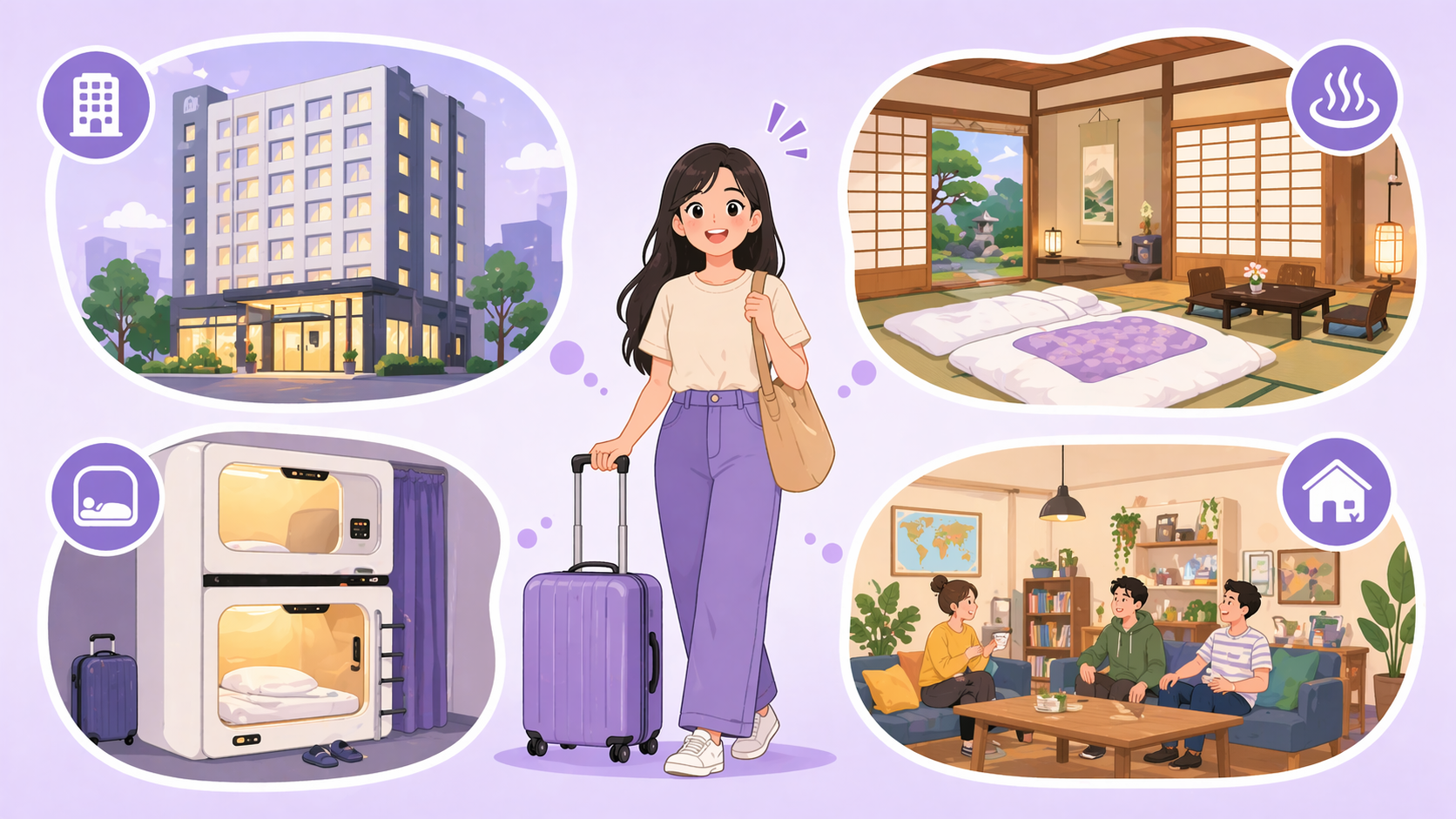 ที่พักในญี่ปุ่น 4 สไตล์ — Business / Ryokan / Capsule / Guesthouse