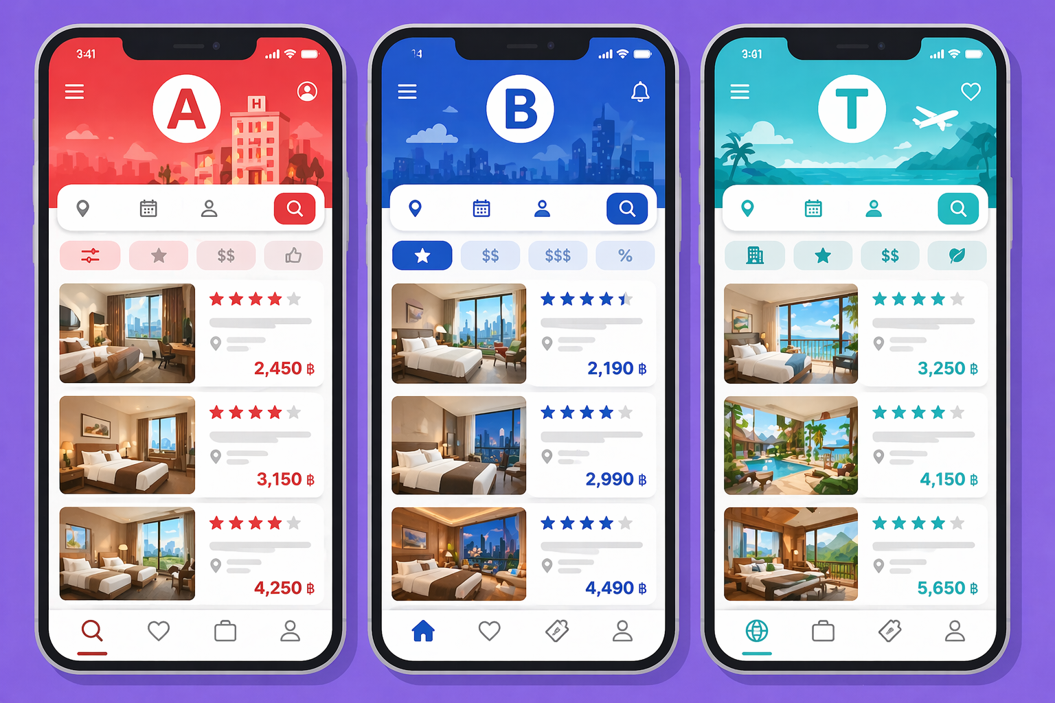 เปรียบเทียบแอปจองที่พัก Agoda / Booking / Traveloka