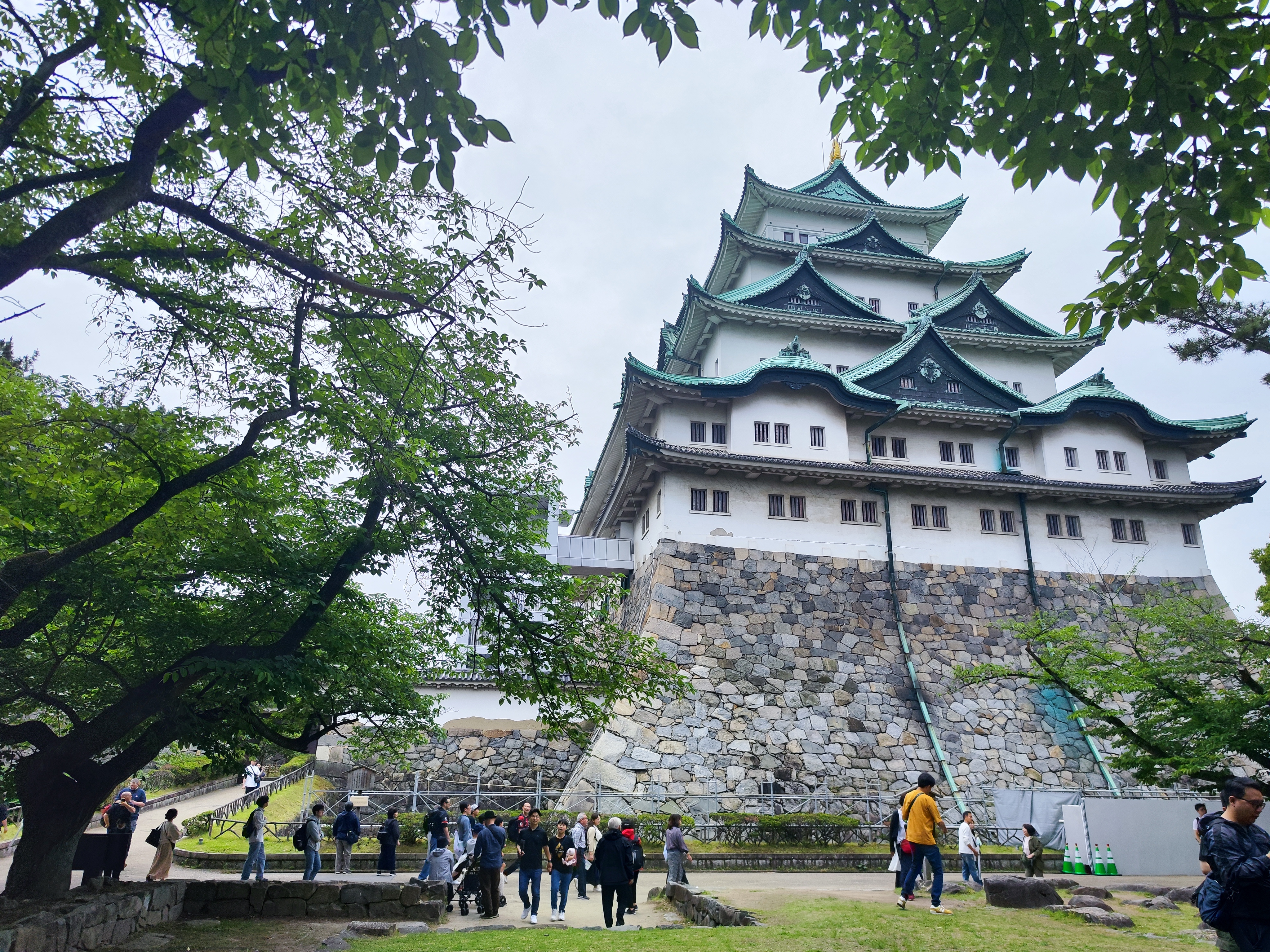 ปราสาทนาโกย่ามองใกล้ๆ พร้อมนักท่องเที่ยว