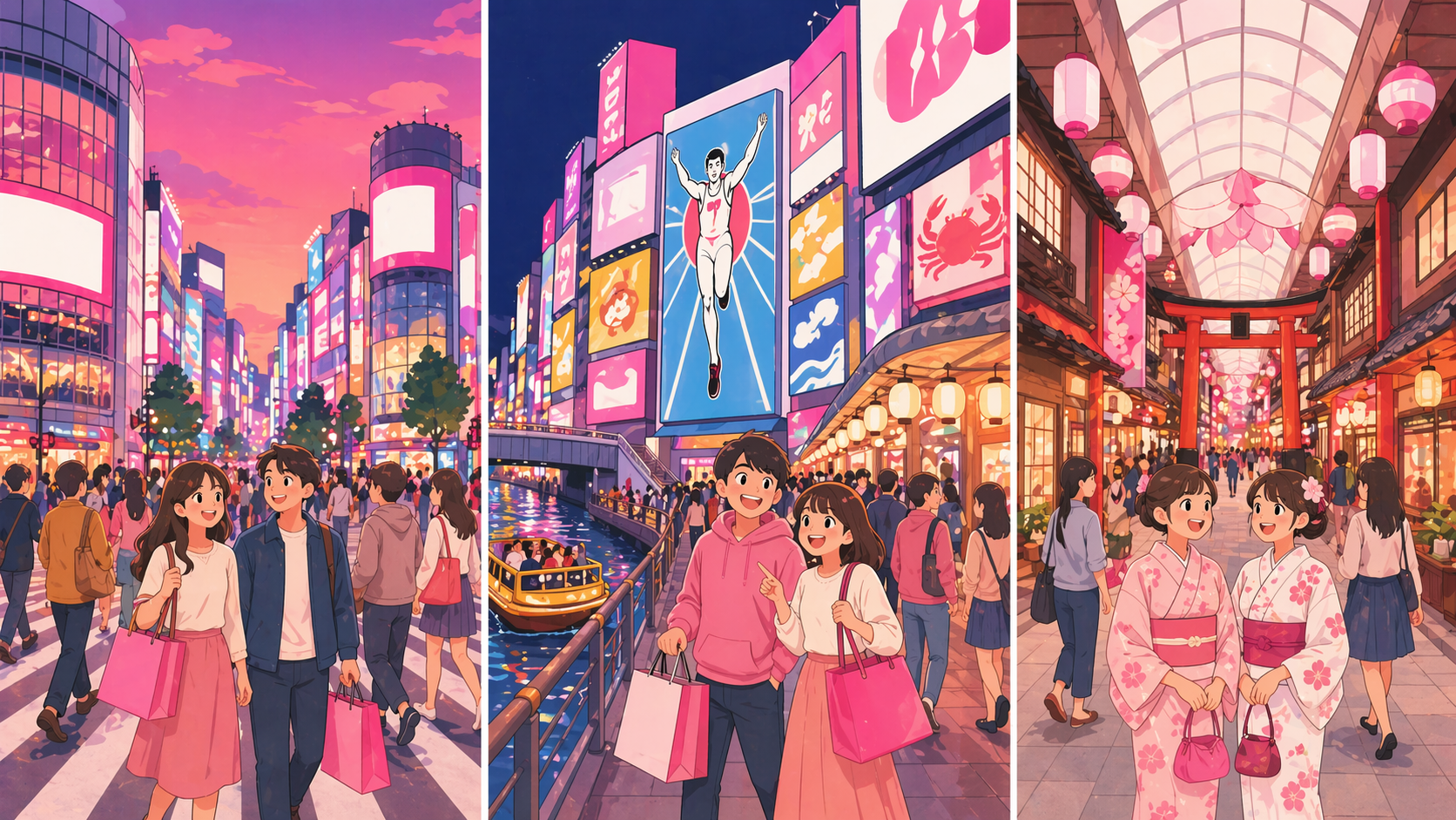 3 ย่านช้อปปิ้งชื่อดัง — Shibuya / Osaka Dotonbori / Kyoto